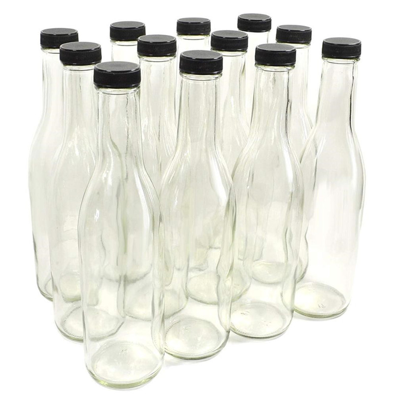 250ml Mountain clear empty transparent beer bottle white color small beer bottle
