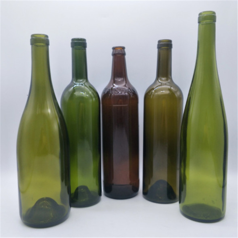 500ML 750ml Standard Matte Black Wine Bottle Empty Glass Bottles For Sale