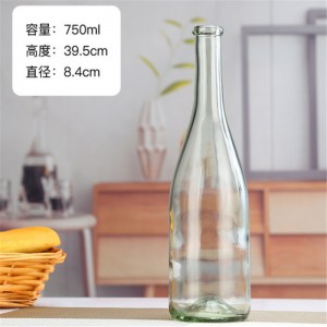 Custom design 500ml 750ml frosted clear black amber round shape high white glass material liquor wine bottle with wooden cork