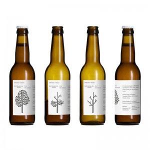 Bouteilles de bière en verre vides claires et ambrées en gros 12 oz 330 ml Bouteille en verre de bière à long cou 330 ml