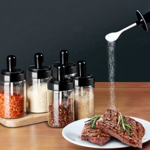 New Design 8.8oz Salt and Pepper Glass Spice Jar