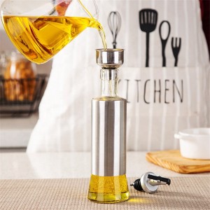 Stainless Steel Olive Oil Dispenser Bottle Set Kitchen Sprayer 300ml Seasoning Container Olive Oil Spray Bottle