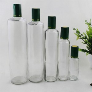 empty olive oil bottle with cap 250ml 500ml 750ml 1L clear square glass bottle for olive oil