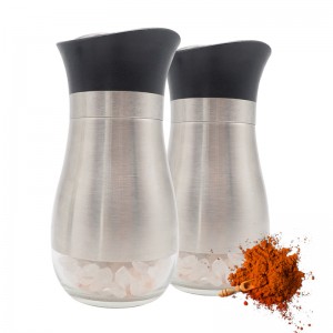 Wholesale 80ml100ml Spice Glass Jar with Rotatable Stainless Steel Shaker Lid