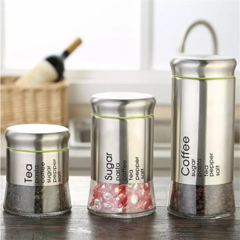 Wholesale Round Glass Storage Jars With Lock Clip Flip Hinged Ceramic Silicone Lid Glass Jar 8oz
