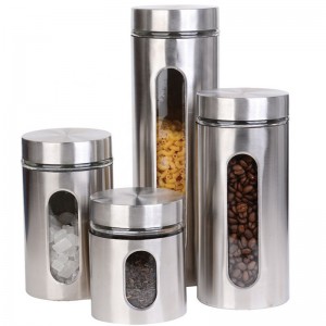 glass storage jar sets for kitchen and food 500ml