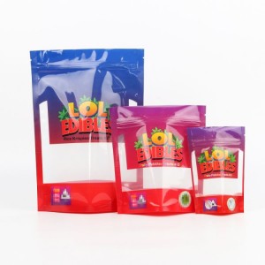 Oanpaste printing Resealable Plastic Food Seal Packaging Ziplock Folie Pouch 14g Rits Rook Proof Cookie Mylar Bag Mei Logo