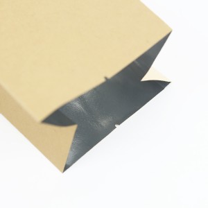 Gusset Side Qese Kraft Qese letre Çanta paketimi me letër alumini