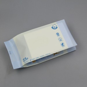 कस्टम मुद्रित खाद्य ग्रेड साइड गसेट वाइप्स पैकेज बैग