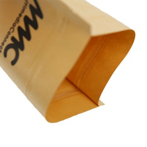 6 Bossa de paper Kraft amb cremallera Bossa d'embalatge de paper transparent Calor