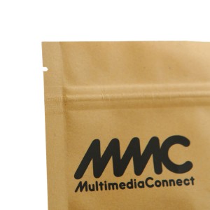 6Kraft Paper Bag Mei Zipper Clear Paper Packaging Bag Heat
