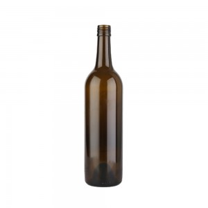 750 ml red wine liquor glass bottle with cover
