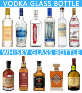 500 ml cork NOCTURNE spirit liquor glass bottle