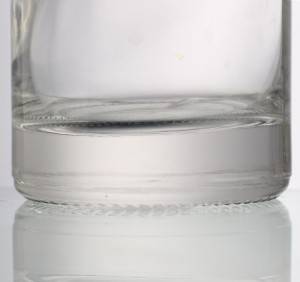 Custom 750 ml black glass liquor bottle