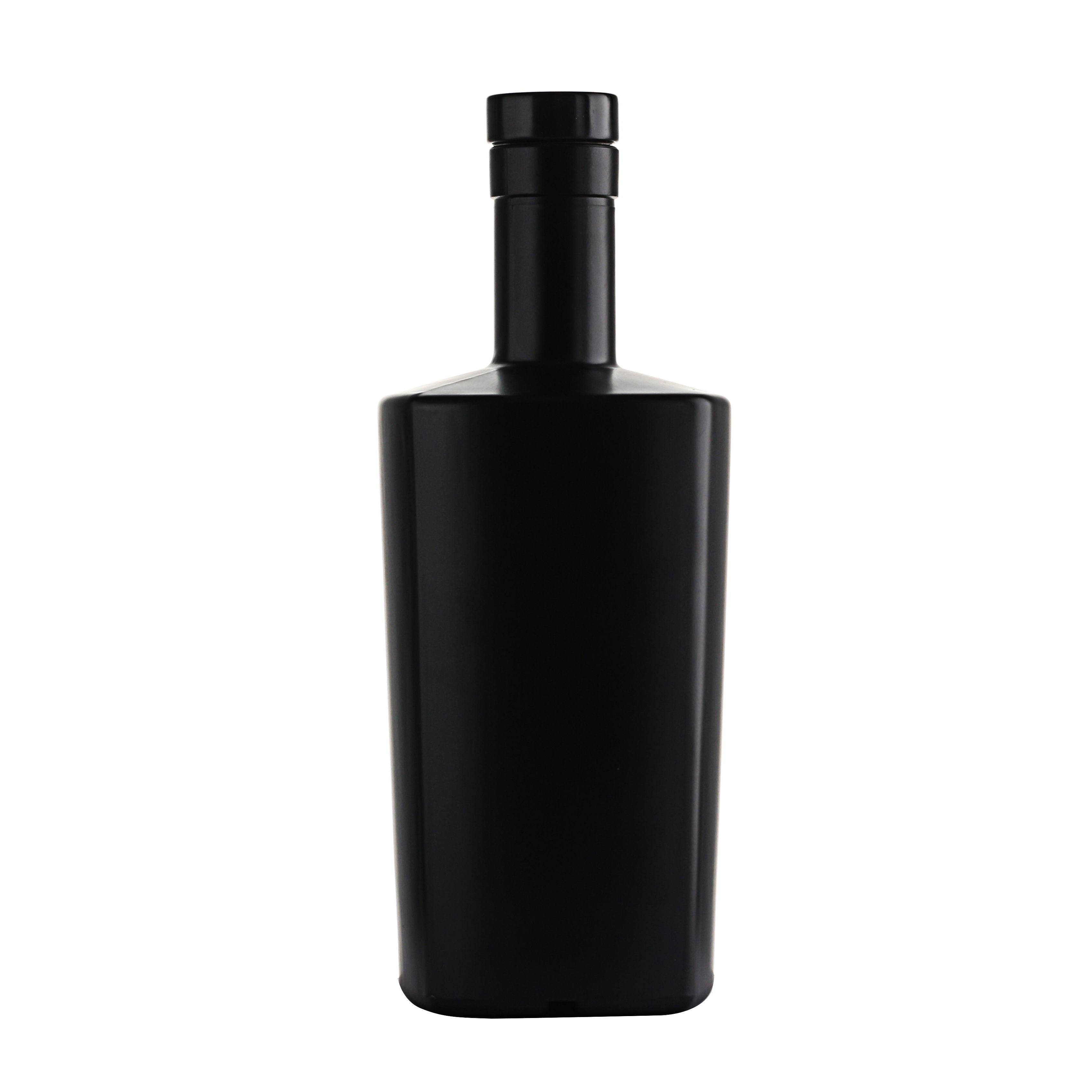 750 ml matte black liquor glass bottle with cork Featured Image
