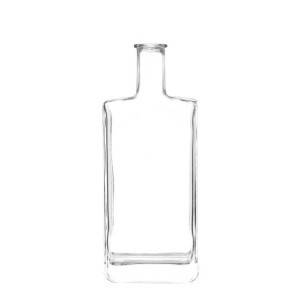 500ml Clear Flat Square Whisky Glass Bottles