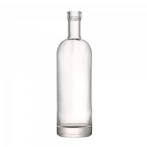 500 ml hard glass liquor bottle with cork