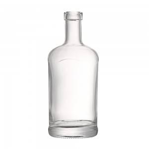 750 ml clear glass liquor wine bottle