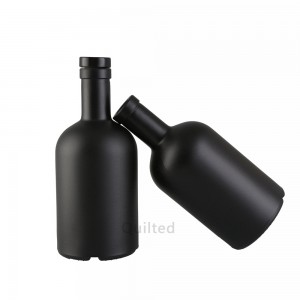 375 ml black color liquor wine glass bottle