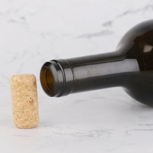 750 ml amber color red wine glass bottle with cork
