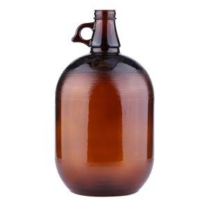 4L Groeler Beer Wine Amber Glass Bottles with Black Phenolic Lid