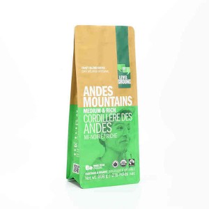 ကော်ဖီထုပ်ပိုးခြင်းအတွက် စိတ်ကြိုက် Logo အလူမီနီယမ်သတ္တုပြားအောက်ခြေအိတ်များ