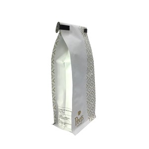 Supplier matte finished Flat Bottom Bags With Valve for coffee packaging
