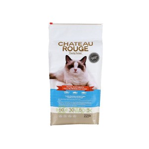 Large Flat Bottom Pet Food Packaging Plastic Pouch For Dog and Cat Food