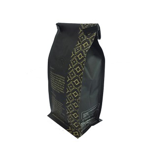 ပေးသွင်းသူသည် ကော်ဖီထုပ်ပိုးခြင်းအတွက် Flat Bottom Bags ဖြင့် ပြီးသွားပါသည်။