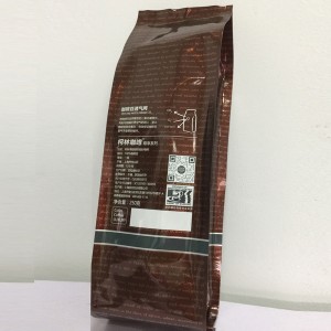 Bolsa de fuelle lateral con válvula unidireccional para envasado de granos de café y té
