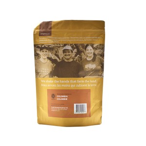Bolsa de papel kraft personalizada para embalagem de grãos de café