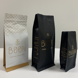 Kundenspezifischer Kaffeebohnen-Verpackungsbeutel mit flachem Boden
