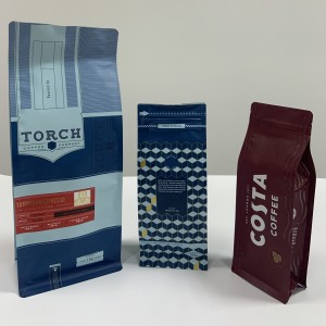 Wholesale Flat Bottom Pouch para sa Coffee Bean Packaging