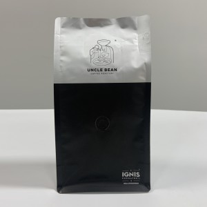 Kundenspezifischer hochwertiger Flachbodenbeutel für die Verpackung von Kaffeebohnen