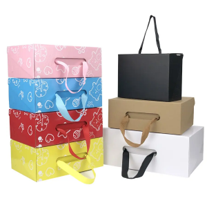 Kuti letre për këpucë të printuara me logo elegante me dizajn kompleks të personalizuar