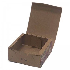 Embalaxe de caixa de papel Kraft de agasallo plegable de luxo de calidade co teu logotipo