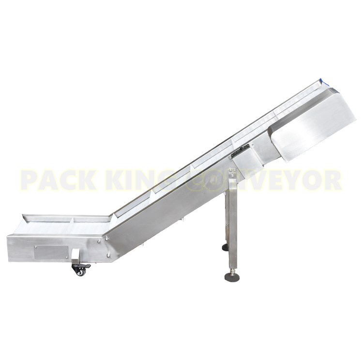 304 Stainless Steel PP/ PVC/ PU finished product Incliend Conveyor for food industry Featured Image