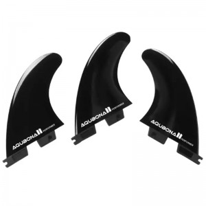 Dual Tab II Medium Performer Fiberglass Reinforced Polymer Surfboard Fins – Thruster (3 Fins) blue/Black