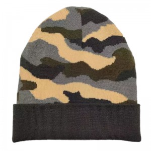 Wholesale Unisex Beanie Knitted Camouflage Hat Acrylic Soft Hat And Warm Winter Hat