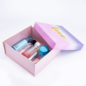 Collapsible Flat Packed Folding Beauty Box para sa Skincare Set