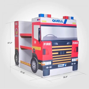 Vatrogasni kamion u obliku 3-slojni prikaz pune palete