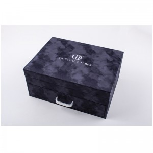 Drawer Style Double Layer Hardboard Cosmetic Box