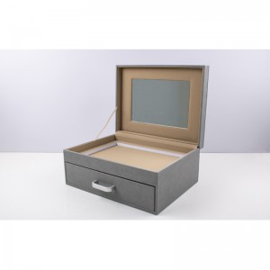 2 Layer Drawer and Clamshell Type Watch Box with Aluminium Palpate