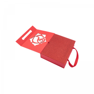 Caixa de embalaxe de calidade de produtos de beleza médica vermella con inserción branca