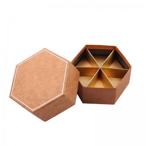 Baza octogonala si capac Cutie rigida de ciocolata cu separatoare in interior