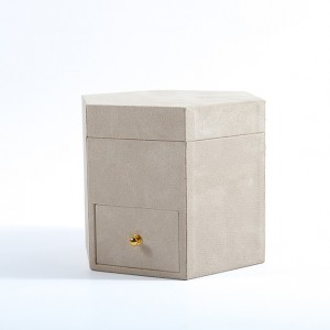 Kuti e paracaktimit të kujdesit për lëkurën në formë gjashtëkëndëshi me sirtar të lezetshëm