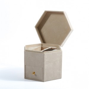 Prednastavený box na starostlivosť o pleť v tvare šesťuholníka s roztomilou zásuvkou