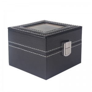 Роскошная горячая коробка для часов с набором подушек и прозрачным окном