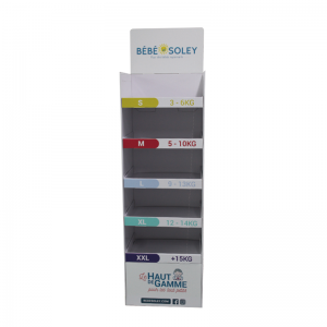 Bebe Soley Paper Diaper 5 Tier Corrugated Floor Shelf Display