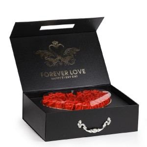 Caixa de agasallo ríxida de chocolate de luxo para o día de San Valentín